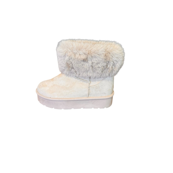 Women's Danskin Natural Faux Fur Winter Boots 8.5 - Picture 1 of 7